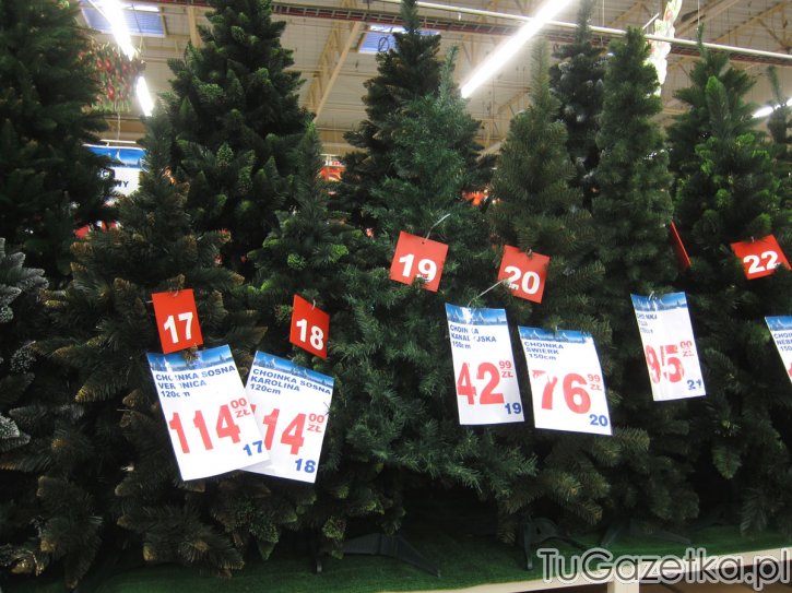 Wybór sztucznych drzewek świątecznych