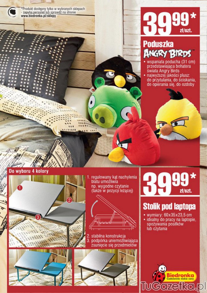 Poduszka Angry Birds, Regulowany stolik pod laptopa