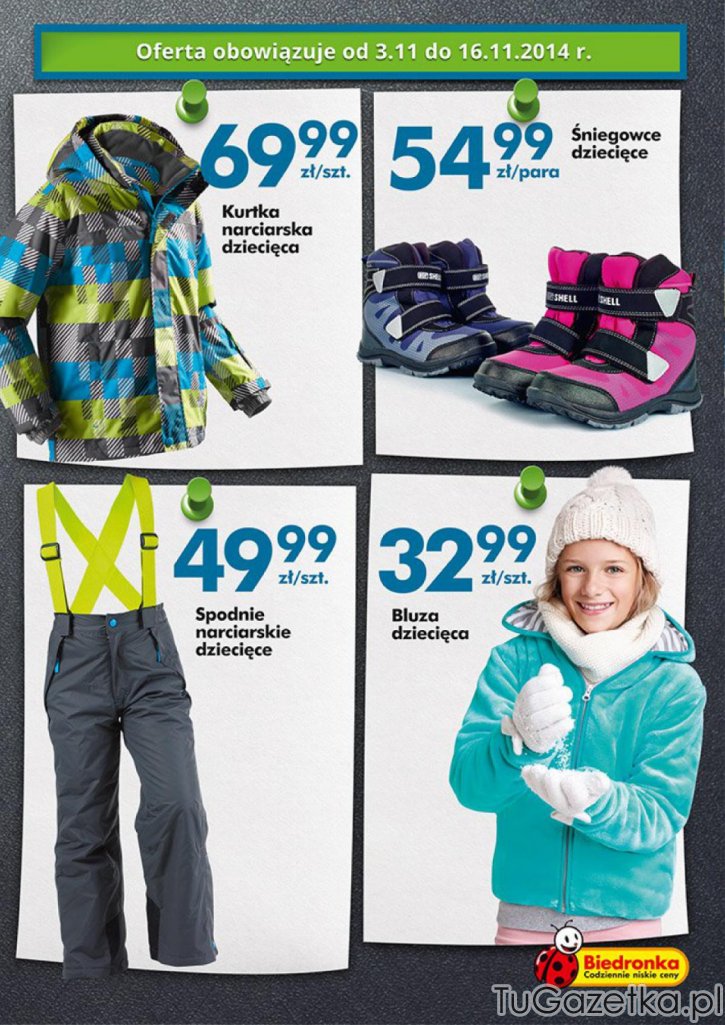 Odzież dla na narty dla dzieci