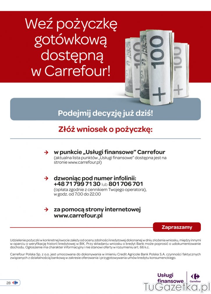 Pożyczka w Carrefour