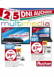 Gazetka Auchan promocje od 2012.10.10 do 21 października telewizory LED LCD tablety, laptop, fotografia elektronika