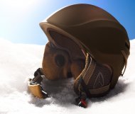 Ochronny kask narciarski i snowboardowy, brązowy , cena 199,00 ...