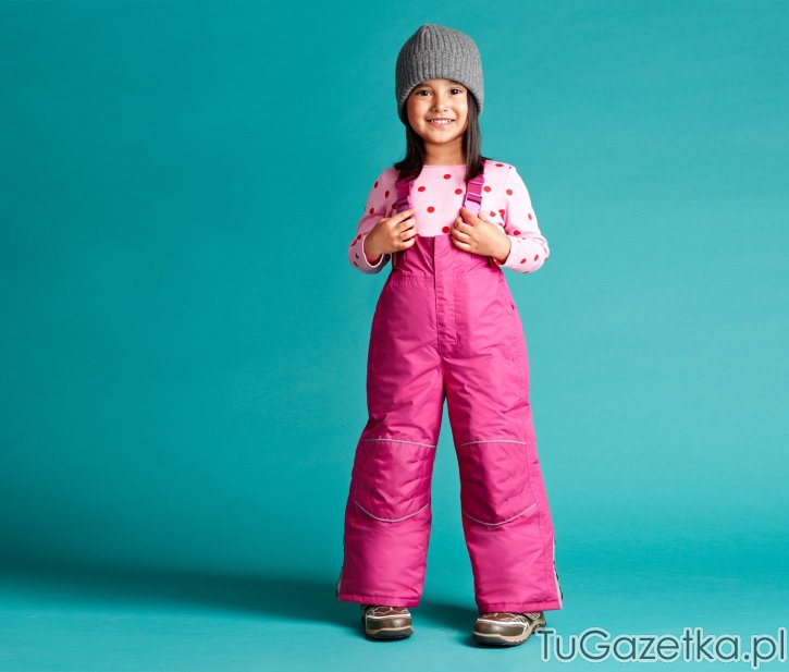 Spodnie zimowe różowe dla dziewczynki