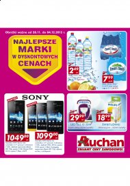 Gazetka Auchan promocje od 2012.11.28 do 4 grudzień Najlepsze znane marki w dyskontowych cenach