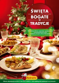 Gazetka Biedronka od 2012.12.05 do 31 grudzień, promocje 64 strony - ozdoby świąteczne, art. spożywcze, przepisy