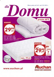 Gazetka Auchan promocje od 2013.01.16 do 27 stycznia: pościel, kołdry, łóżka, materace, sprzęt AGD, zastawa stołowa naczynia