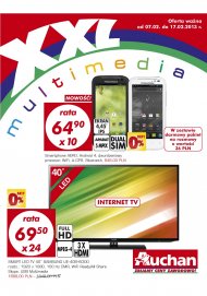 Gazetka Auchan promocje od 2013.02.07 do 17 luty: RTV, telewizory radia elektronika smartfony