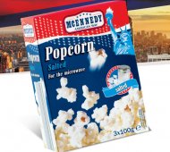 Popcorn , cena 4,49 PLN za 3x100 g/1 opak. 
- Chrupiący popcorn ...