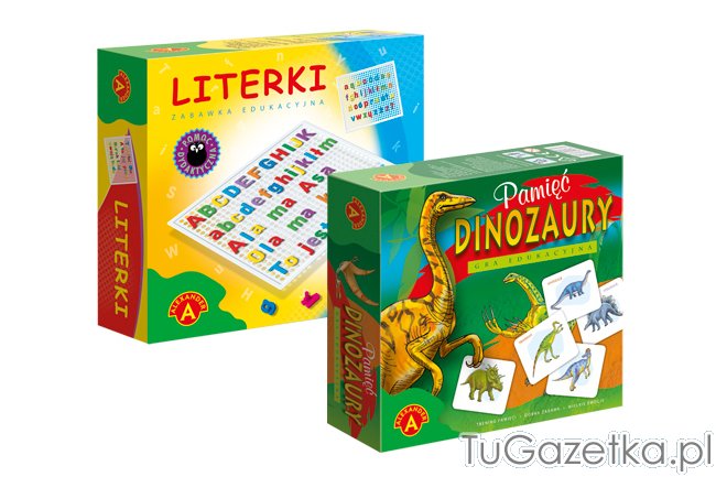 Gry edukacyjne Literki Pamięć Dinozaury
