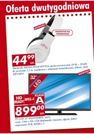 Gazetka Auchan promocje od 2013.04.03 do 16 kwietnia, spożywcze, elektronika, telewizor LED, kosmetyki, odzież