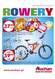 Gazetka Auchan promocje od 2013.04.04 do 14 kwietnia: rowery dla dzieci i dorosłych, meble ogrodowe i domowe