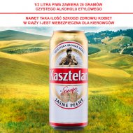 Piwo Kasztelan , cena 2,39 PLN za 500 ml 
- Jasnobursztynowa ...