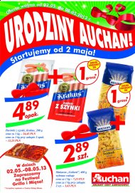 Gazetka Auchan promocje od 2013.05.02 do 8 maja gazetka wiosenna Urodziny Auchan