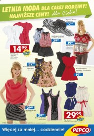 Gazetka Pepco promocje od 2013.05.10 do 23 maj - moda wiosenna letnia damska, dziecięca dla chłopczyka i dziewczynki, wyposażenie plażowe
